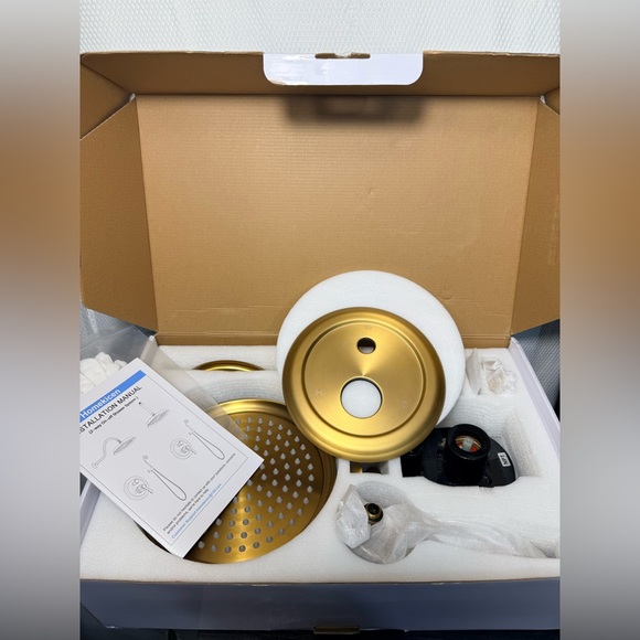 Homekicen Brushed Gold Shower System with Handheld Sprayer - Picture 6 of 6